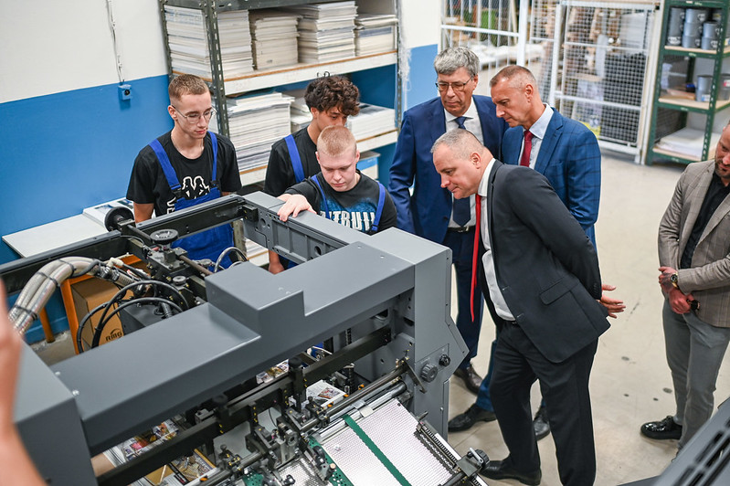 Tiskové stroje v provozu